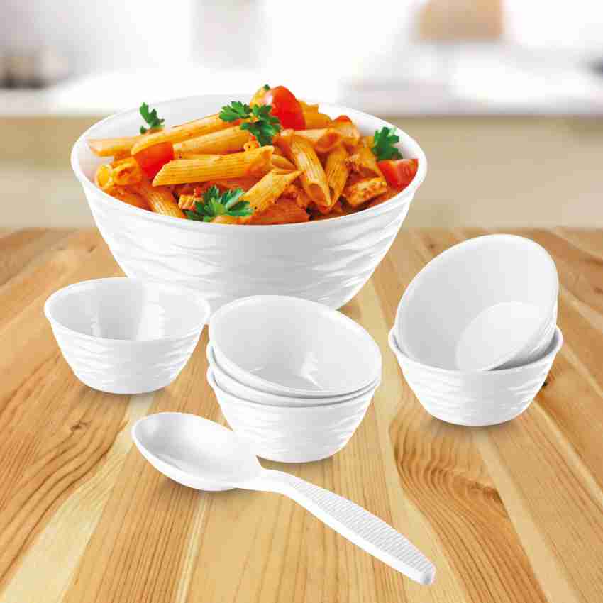 Flipkart SmartBuy Pack of 8 Plastic UTC Brook Design Plastic Bowls