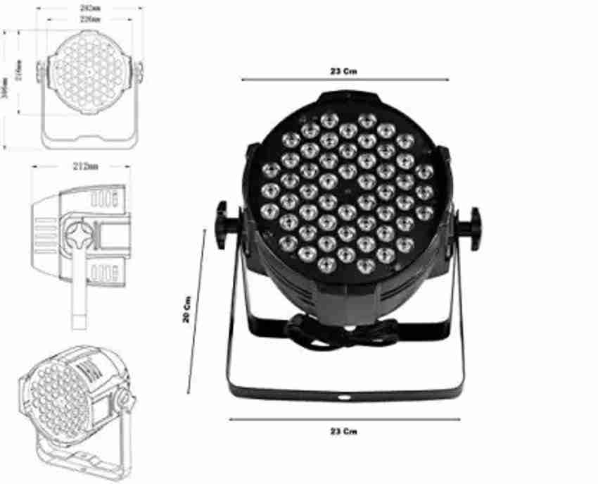 PHEONIXDEVICE LPC007 LPC007H 3W x 54 RGB 3 IN 1 Pack of 2 Led
