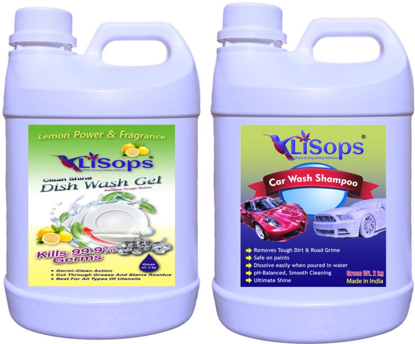 LiSops Dish Cleaning Gel 2kg&Car Washing Shampoo 2kg Dish Cleaning Gel  Price in India - Buy LiSops Dish Cleaning Gel 2kg&Car Washing Shampoo 2kg  Dish Cleaning Gel online at
