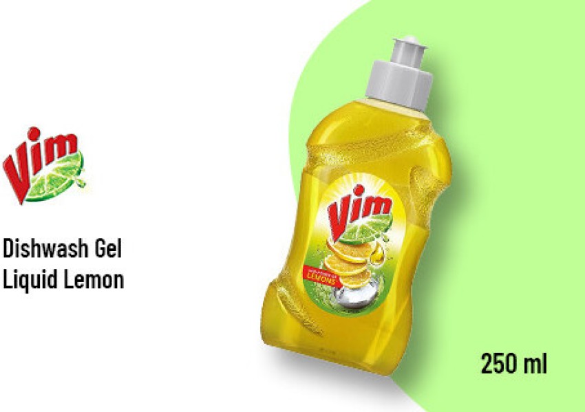 VimDishwash Liquid Green Lemon Bottle Perfect Cleaning New Full