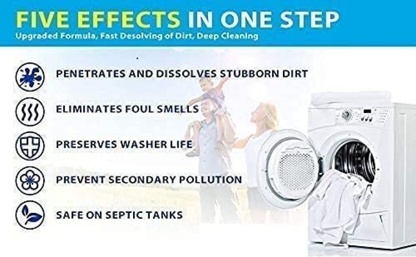 12pcs, Washing Machine Cleaner Descaler, Deep Cleaning Tablets For HE Front  Loader Top Load Washer, Septic Safe Deodorizer, Clean Inside Drum And  Laundry Tub Seal