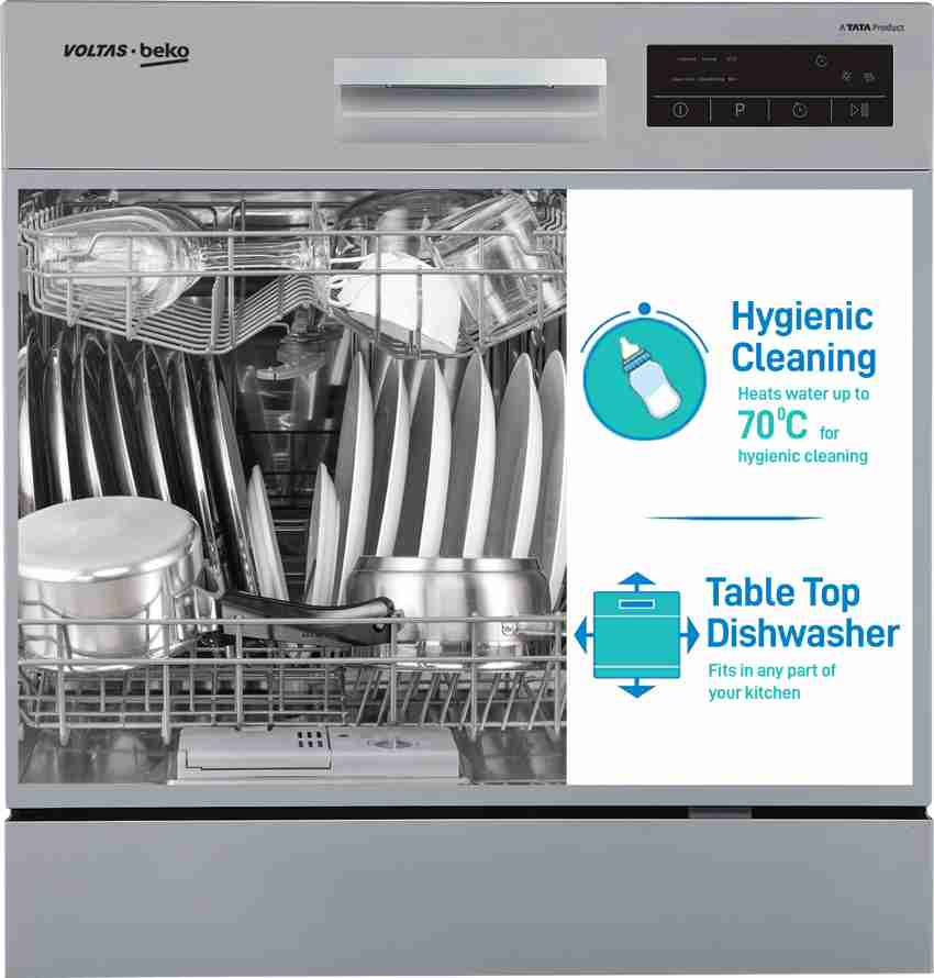 Voltas beko 8 place shop table top dishwasher