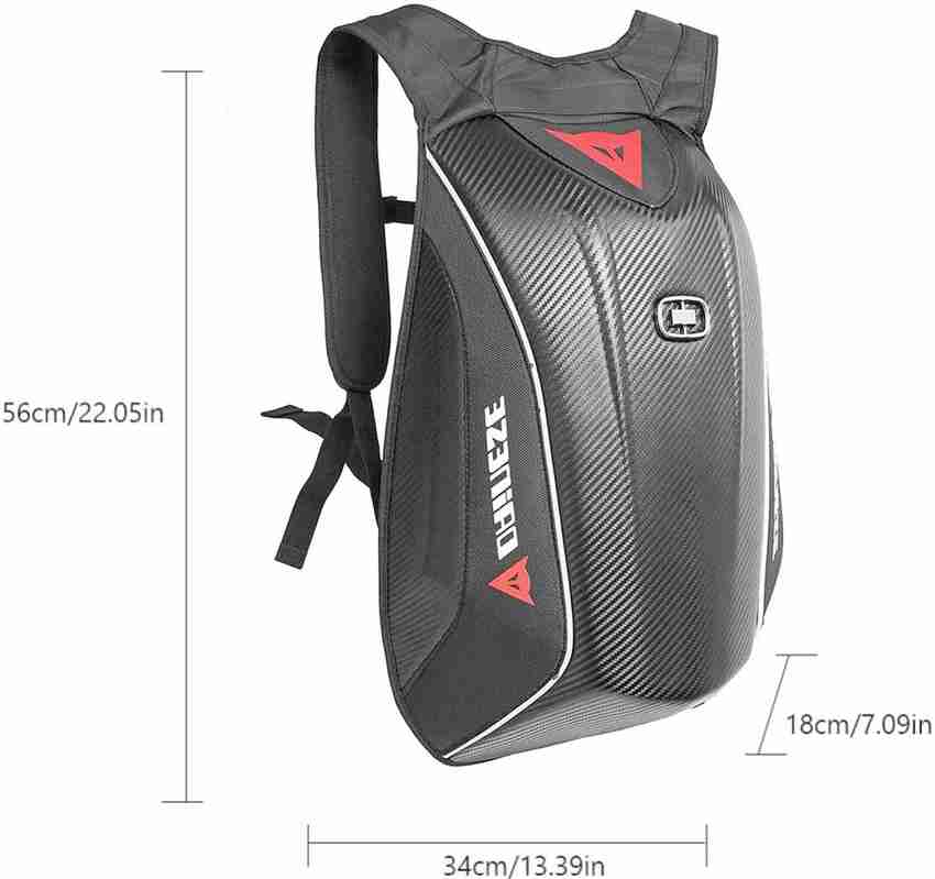 Vagary 3 Carbon Weave Hard Case Motorcycle Bike Bag for Rider 22 L