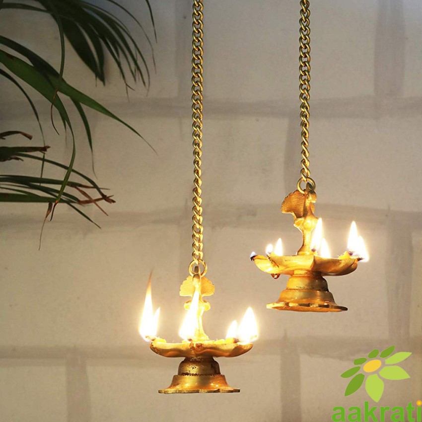 Attractive Brass Traditional Deepak Oil Lamp Set Of 1 - WallMantra