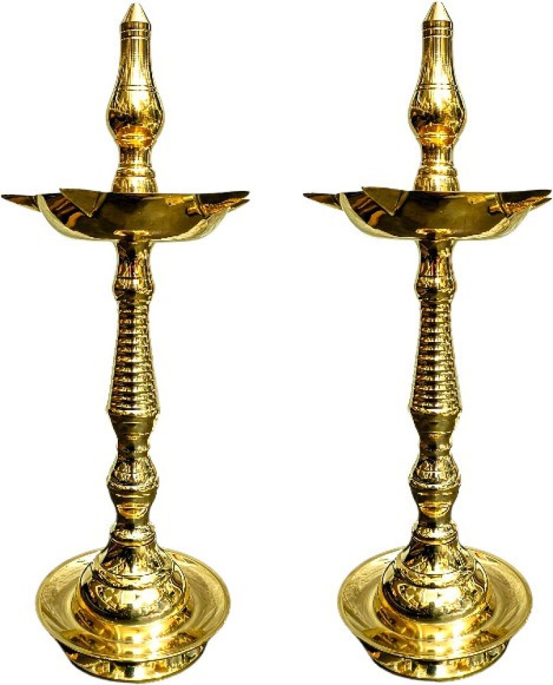 RK Co, RK7Co. Kerala Fancy Nilavilakku, Traditional Kerala Authentic Oil  Lamp, Brass Table Diya Price in India - Buy RK Co, RK7Co. Kerala Fancy  Nilavilakku