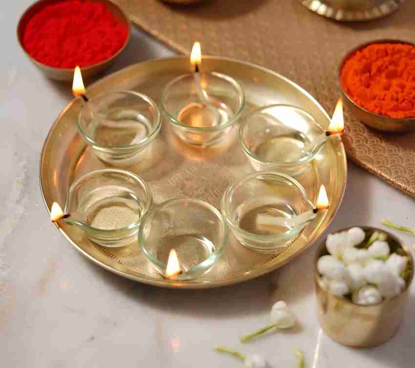 Glass diya outlet for diwali