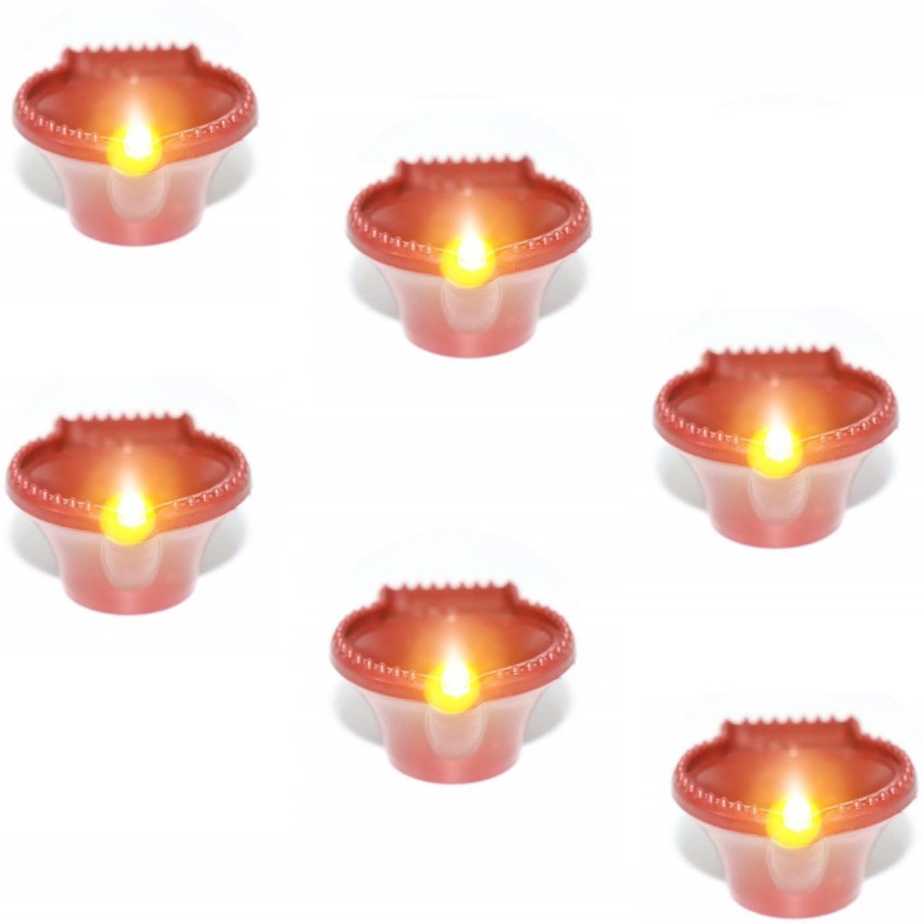 E337 - LED light diya Set of 6  Water sensor auto light up - Best  corporate Gifts