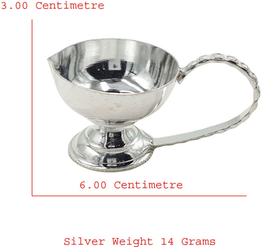 Sahiba Gems Silver Deepak Silver Table Diya Price in India - Buy Sahiba  Gems Silver Deepak Silver Table Diya online at
