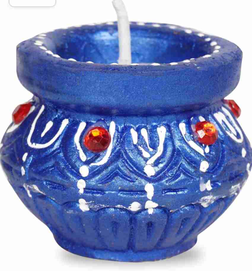 Buy Online Bandhani Matki Diya - 4 Pack (#91222) (4 diyas