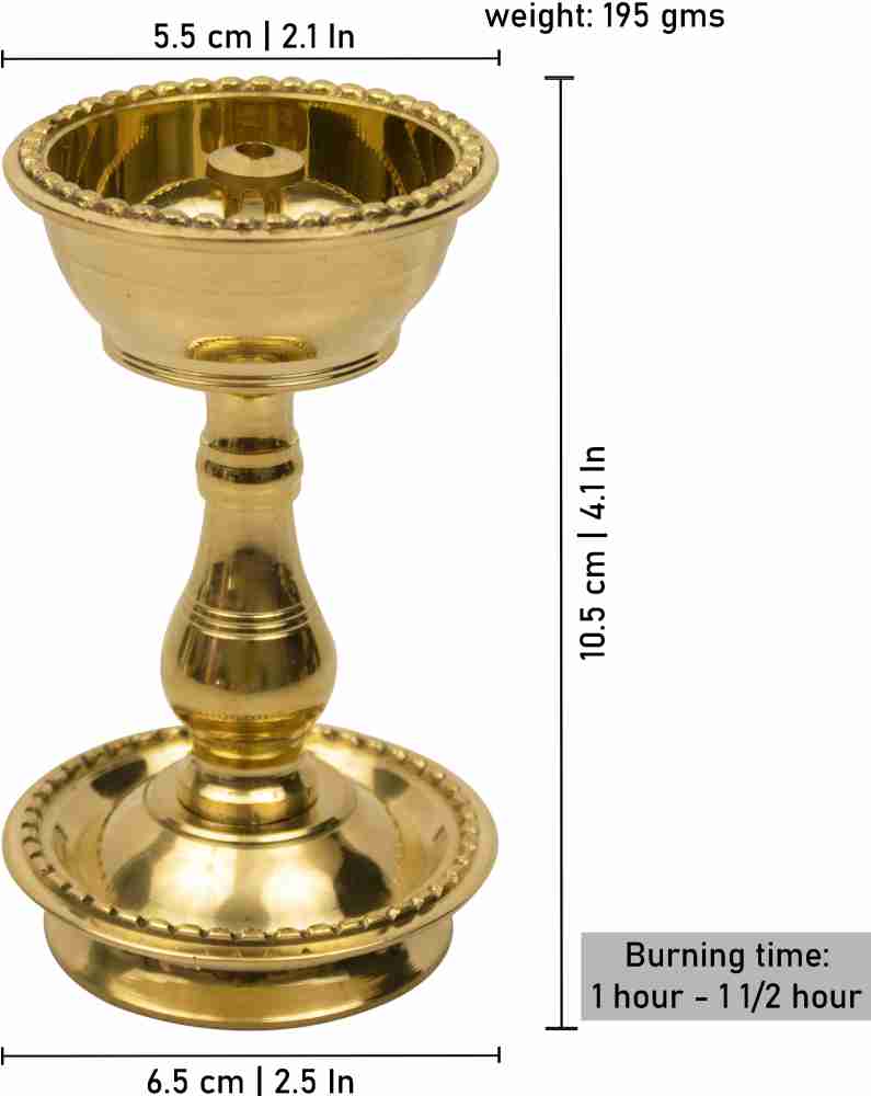 Spillbox Diya for Puja Deepak Deepam Oil Lamp for Home Temple- Udupi Nandha  Stand Brass Table Diya Price in India - Buy Spillbox Diya for Puja Deepak  Deepam Oil Lamp for Home