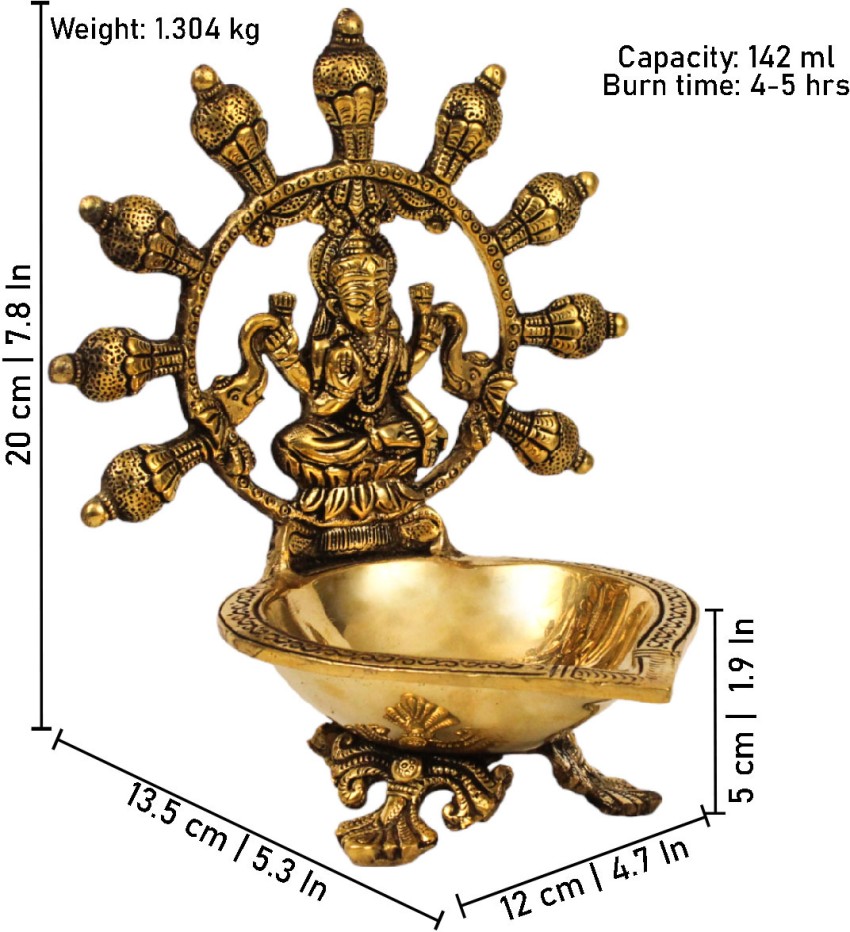 5 Small Gajalakshmi Lamp In Brass
