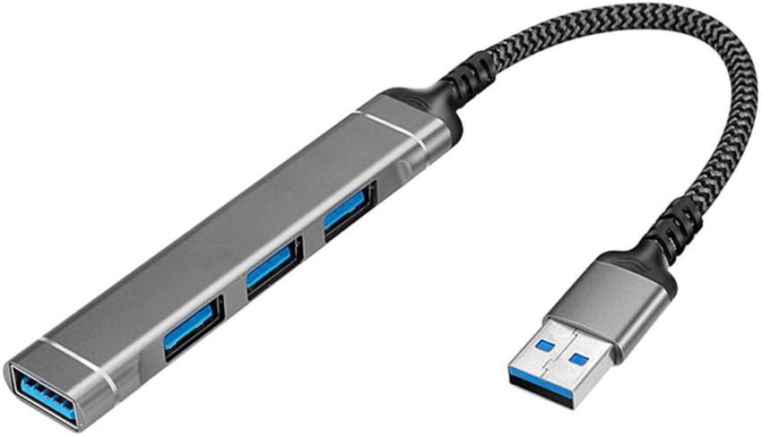 Verilux USB Hub 3.0 for PC 4-Port High Speed USB Hub with Braided