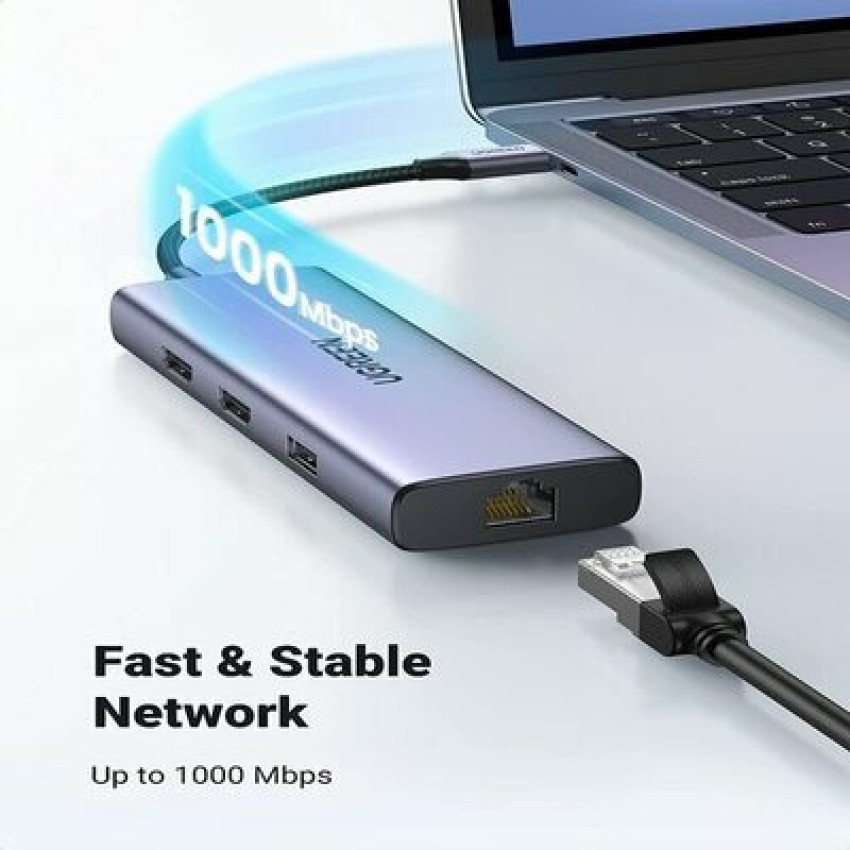 Buy UGREEN 40873 9 In 1USB Hub, USB Type C To 4K HDMI Multiport Adapter  Dock(Gray) Online at Best Prices in India - JioMart.