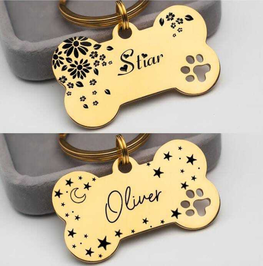 Myurawells Custom Name Pet Tags Pet ID Tags with Name Custom Cat Tag Metal Engraved Tag Engraved Gold Dog Tag Price in India Buy Myurawells Custom Name Pet Tags Pet ID