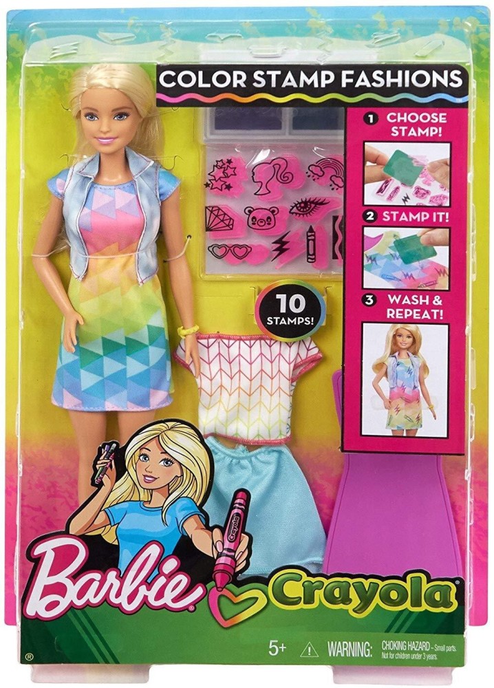 Barbie crayola cheap coloring fashions doll