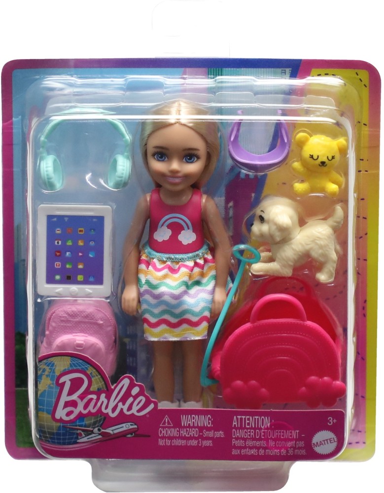 Chelsea doll and travel set with puppy hot sale