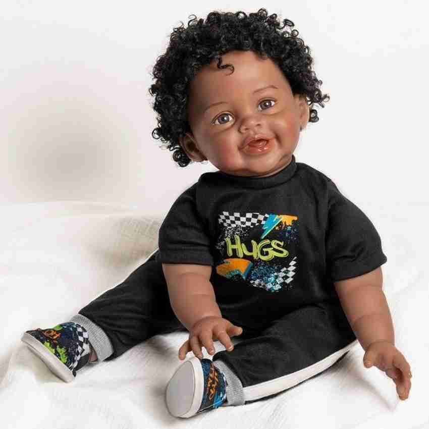 Paradise Galleries Black Reborn Toddler Doll Oh Baby 22 inch Chunky Baby with Rooted Hair Black Reborn Toddler Doll Oh Baby 22 inch Chunky Baby with Rooted Hair Buy Baby