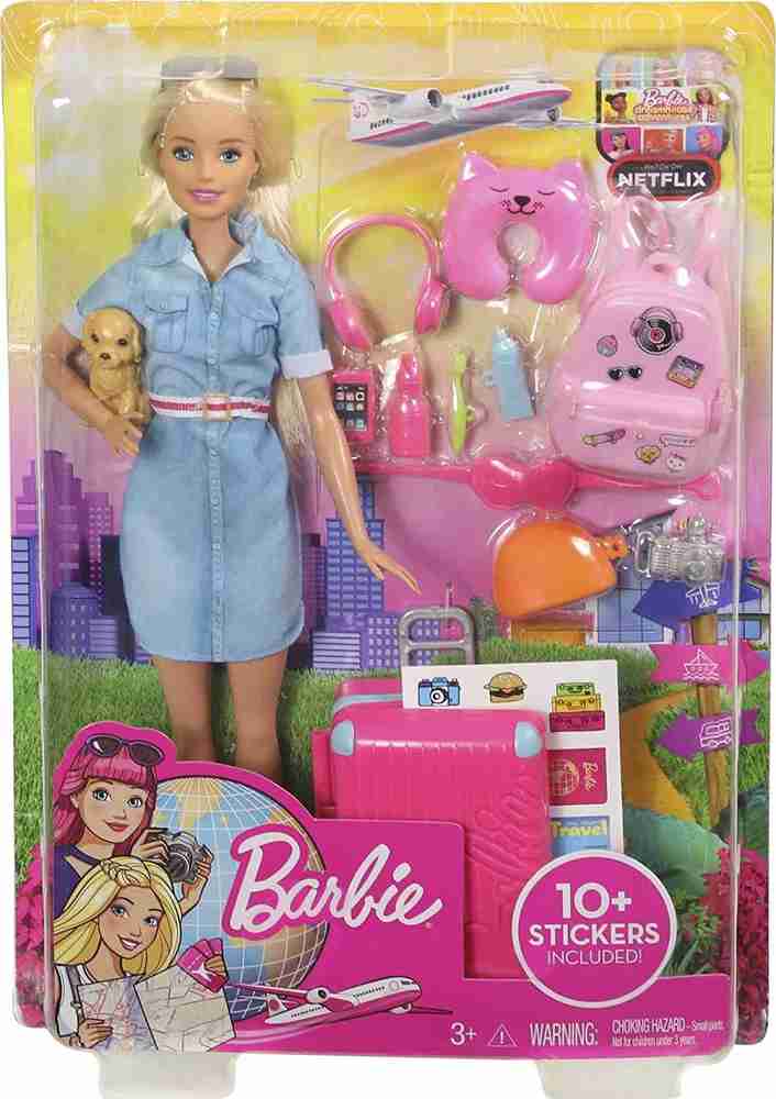 Barbie daisy travel 2024 doll & accessories
