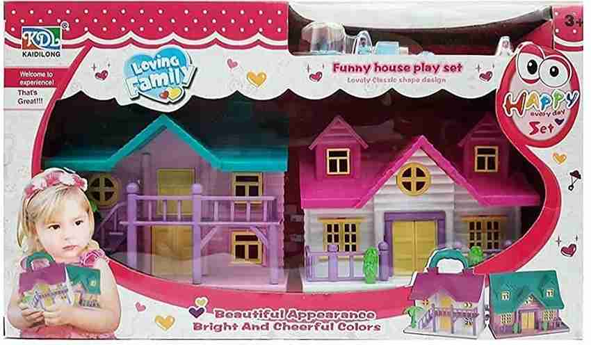 D Plus TITLE Big Size Funny House Play Set Doll House Toy for