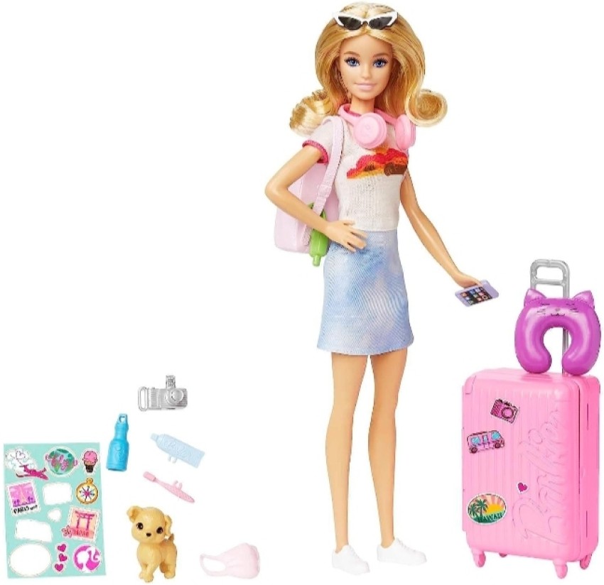 This Barbie Luggage Set Is on Sale at