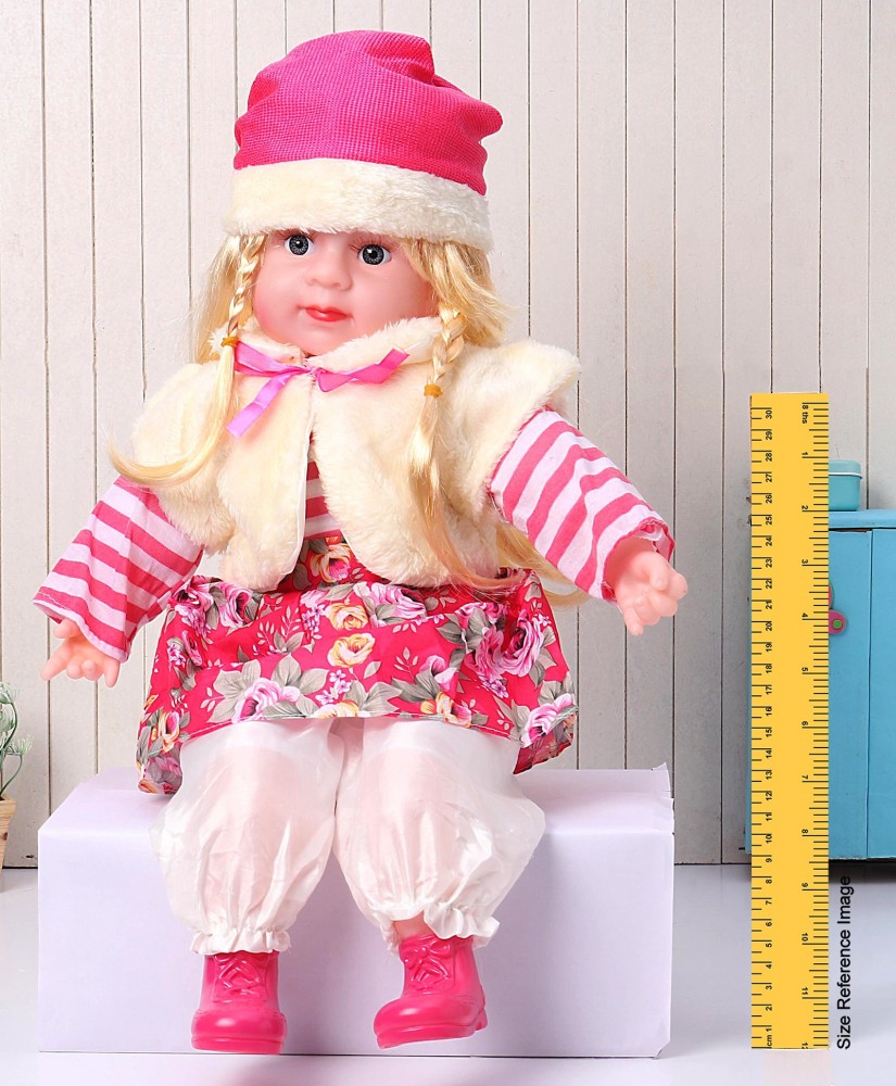 D Plus Poem Singing Baby Girl Doll Big Size Cute Soft Toy - Poem