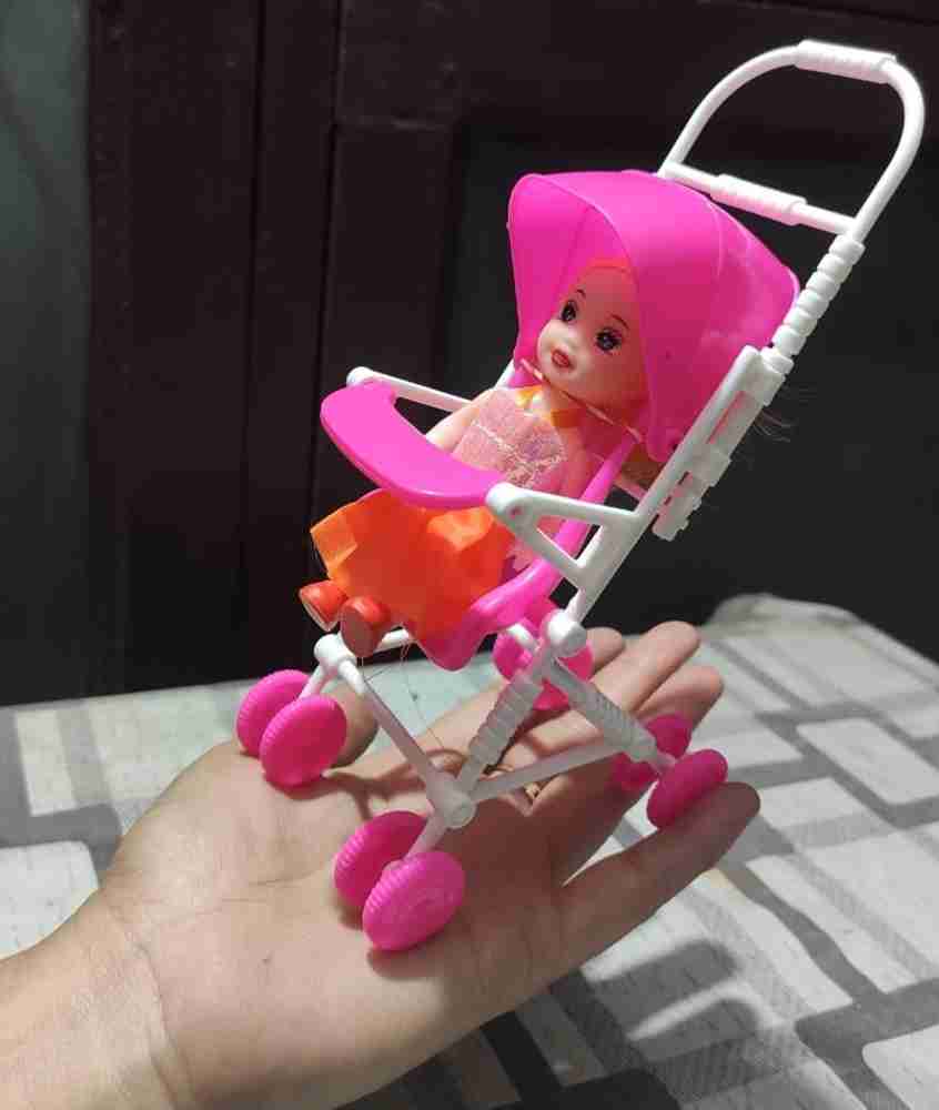 giftsrus Small Baby Doll Stroller Pram Toy for Girls Moveable