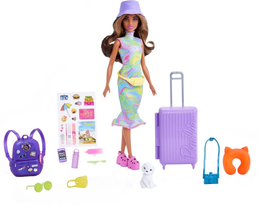 Barbie travel doll and accessories new arrivals