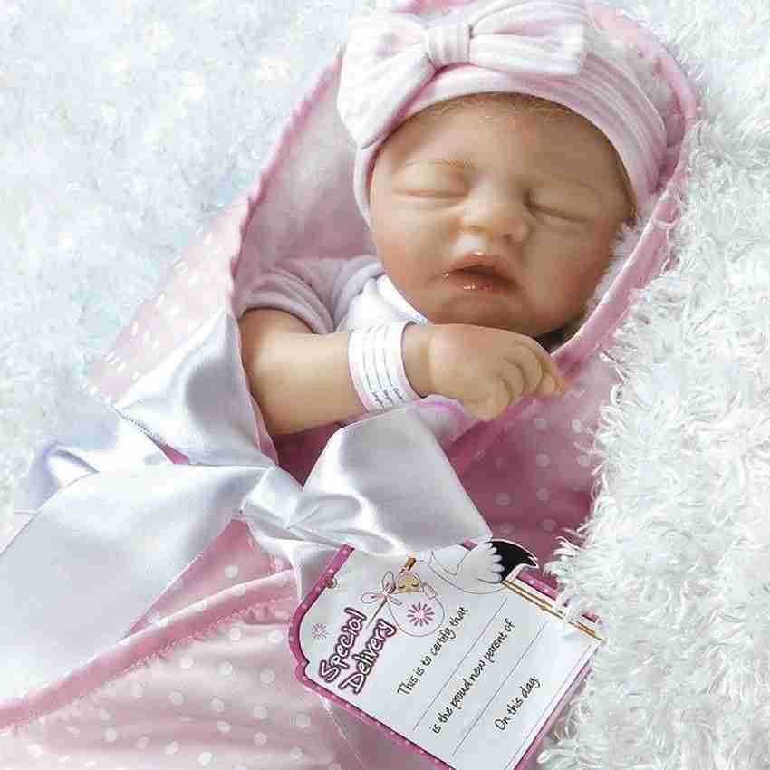 Paradise Galleries Reborn Baby Doll in Silicone Vinyl Sleeping