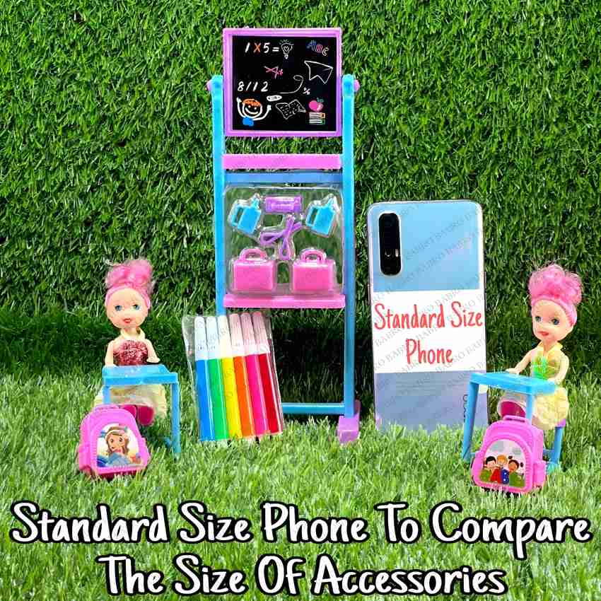 BABRO Teacher Doll Set with 2 Baby Student Accessories 2 Doll