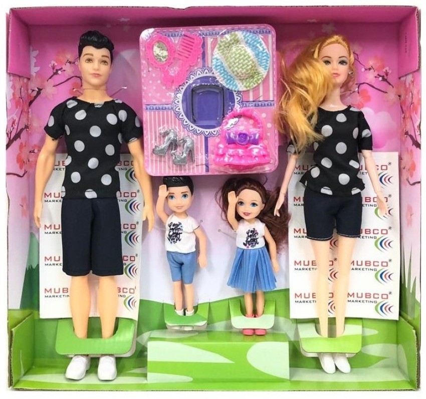 Barbie discount family set