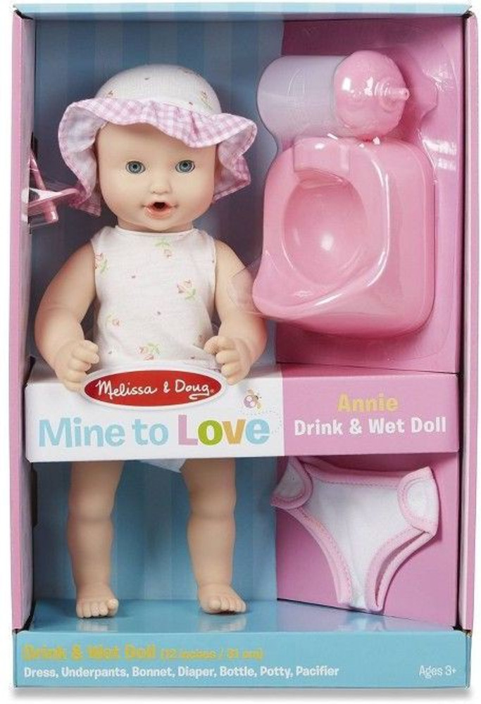 MELISSA DOUG Mine to Love Annie 12 Drink and Wet Baby Doll Mine to Love Annie 12 Drink and Wet Baby Doll Buy Baby Girl toys in India. shop