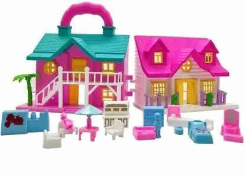 RIGHT SEARCH Dollhouse for Girls 2 Room Set Play Set for Girls and