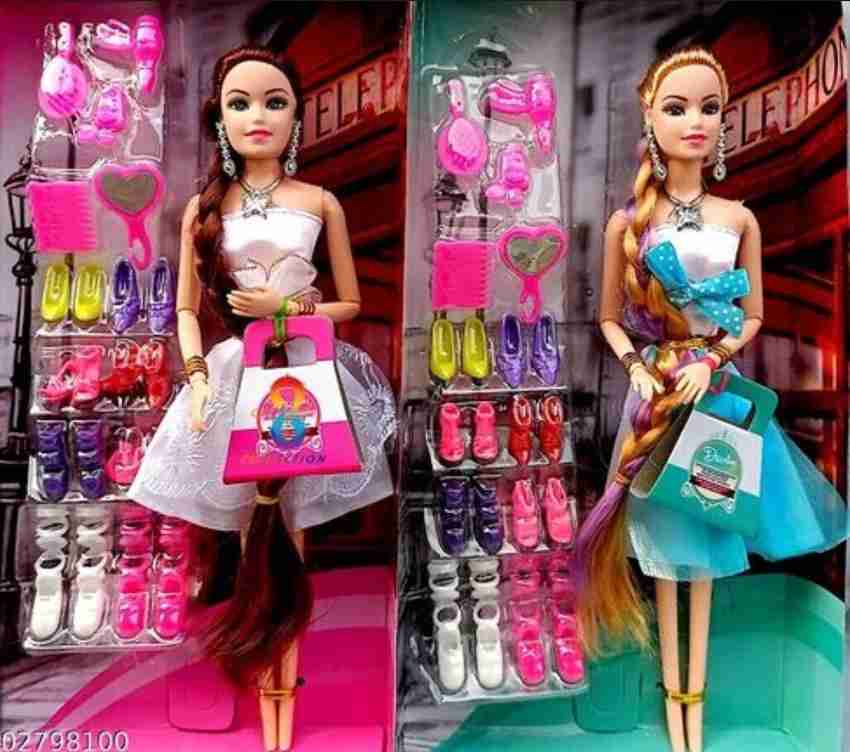 Bhagat Infotech Unique gift Shop long hair doll fashion doll best toy of your baby 2 psc