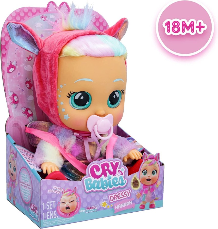 Knick Knack Cry Babies Doll Real Tears and Sound for Kids, 18 M+