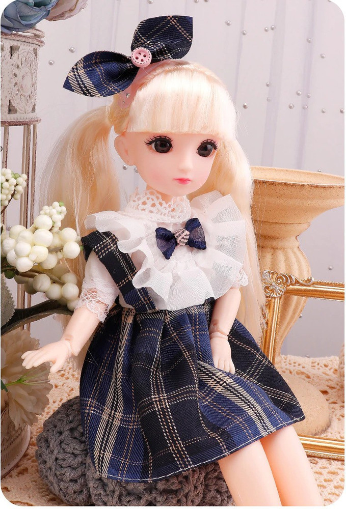 DSR 30cm Bjd Dolls for Girls 13 Movable Joint 30cm Doll Multi Color Pack of 1
