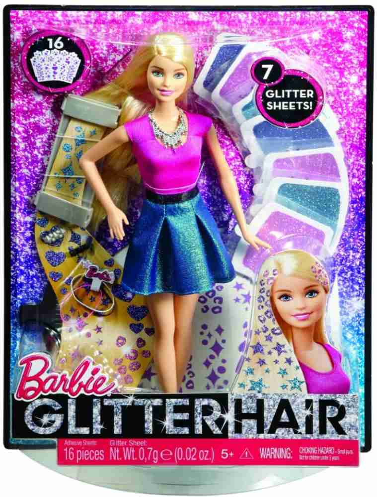 BARBIE Glitter Hair Design Doll Multi Color Glitter Hair Design Doll Multi Color Buy Barbie Doll toys in India. shop for BARBIE products in India. Flipkart