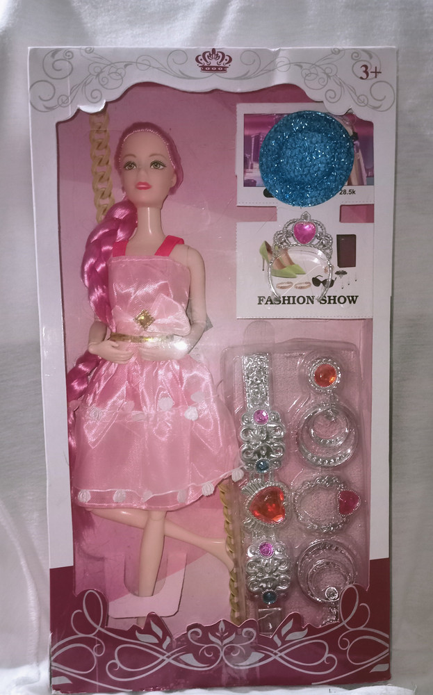 Vsuri Sparkle girl doll set a one product for baby girl pink