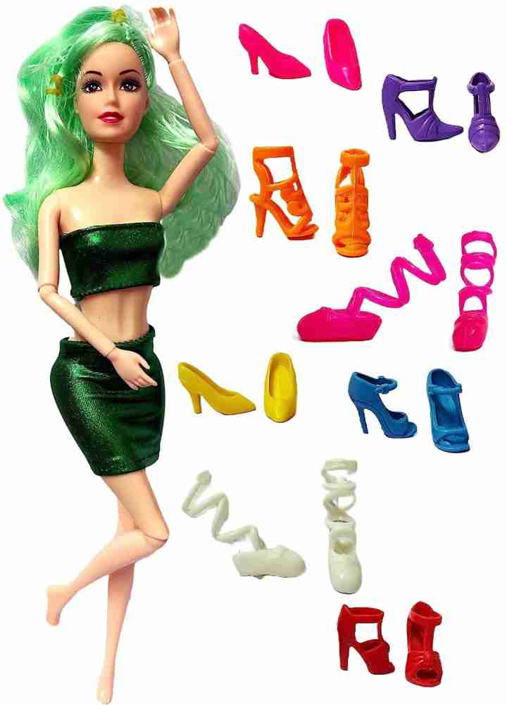 Barbie fashionista green sales hair