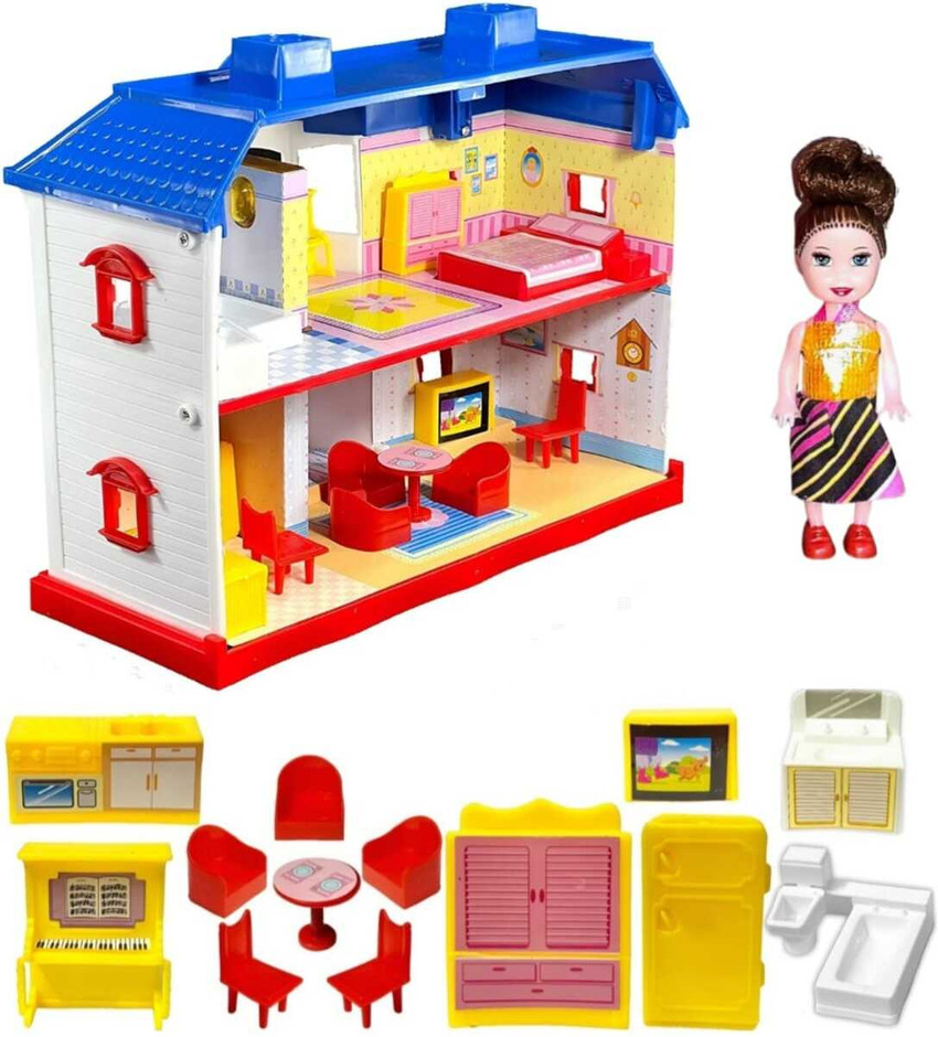Barbie doll house set rate shop