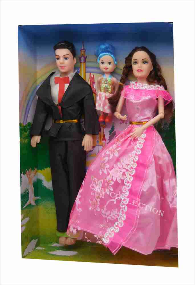 NV COLLECTION Trendy Couple Doll Set with cute Baby for Girls Kids Trendy Couple Doll Set with cute Baby for Girls Kids Buy Family Couple Doll Set toys in India. shop for
