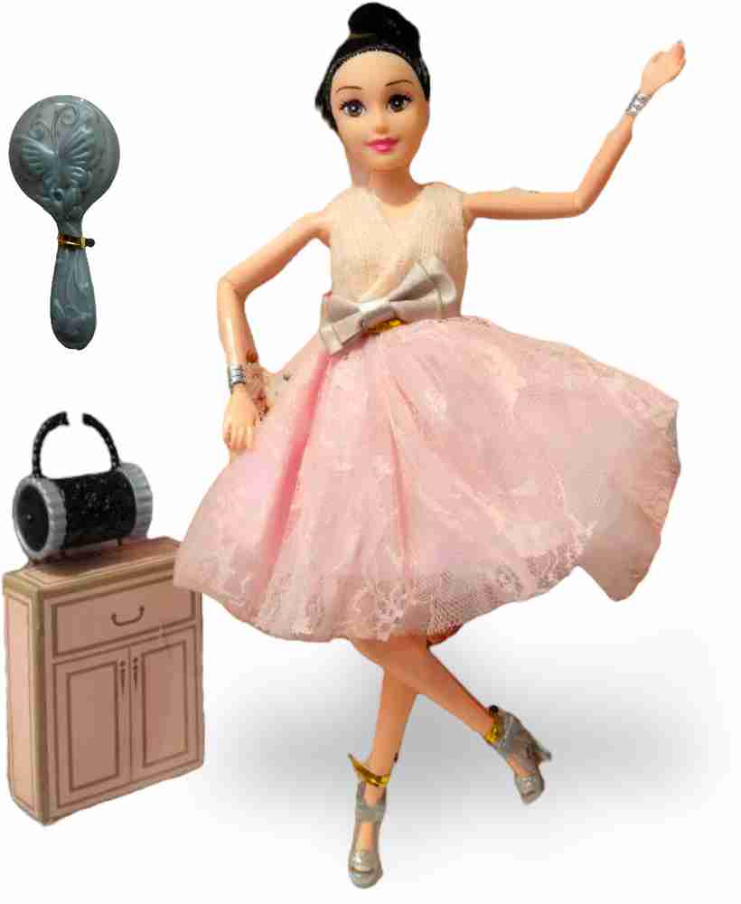 SABIRAT Doll Set For Kids With Mirror Hand Bag Almirah Silicone