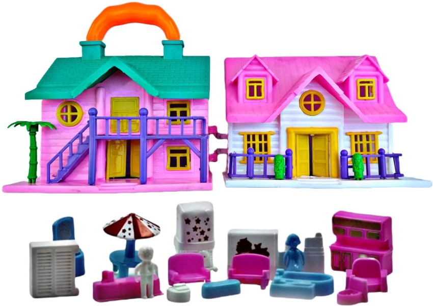 Big barbie doll house 2024 set