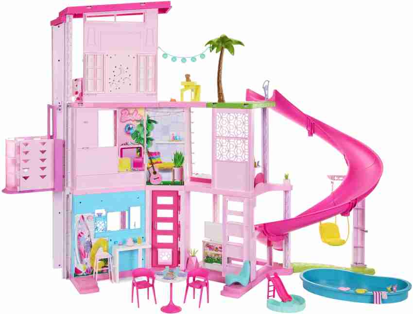 Barbie Dreamhouse hot 43 inch 3-Story Dollhouse Playset with Pool & Slide