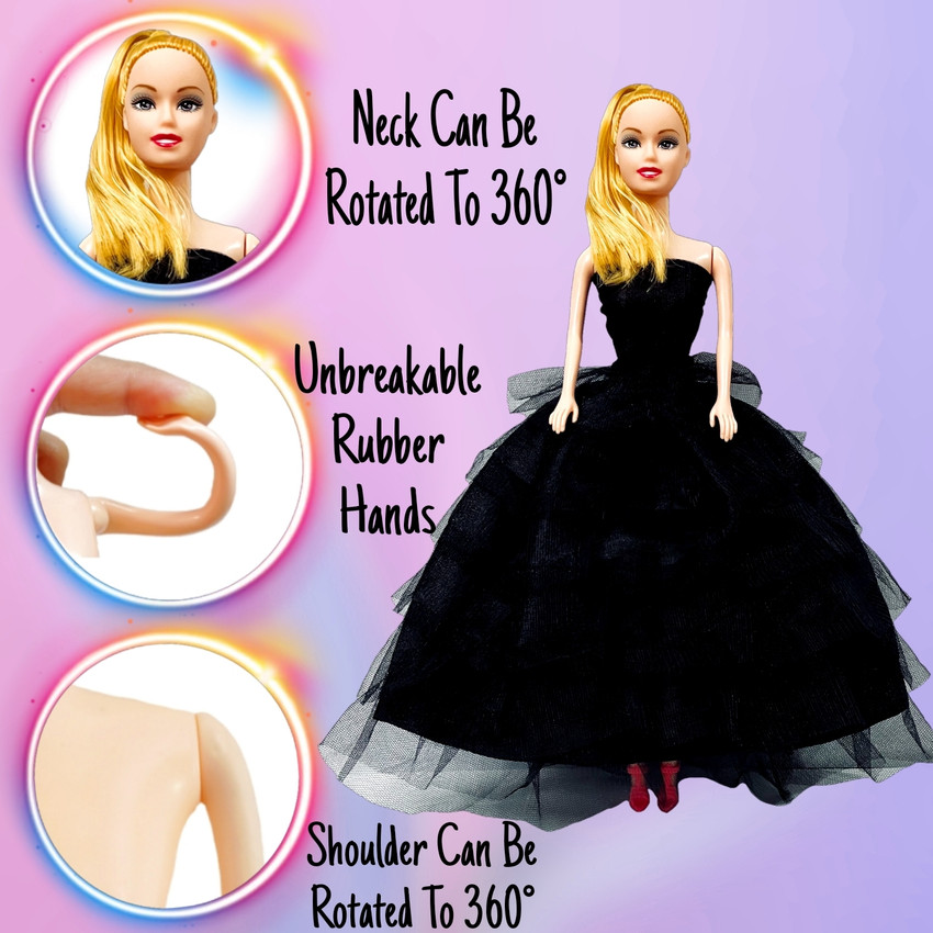 Barbie doll in black dress deals