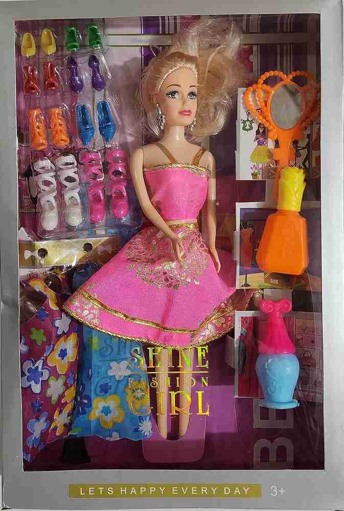Toyporium HAPPY GIRL DOLL SERIES WITH DOLL DRESSES SET FOR KIDS