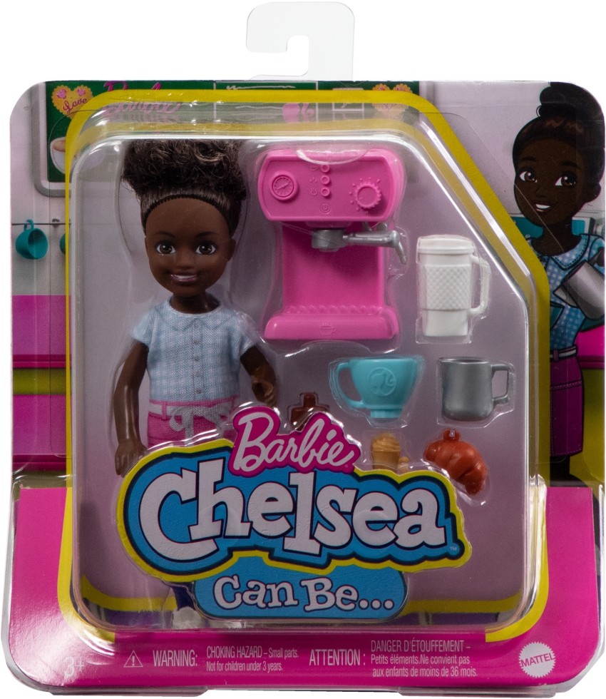 Barbie Chelsea Doll and Accessories Barista Set Can Be Small Doll