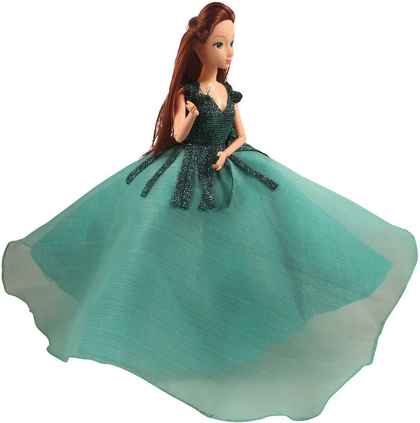 SIYA ART Siya art aqua green glitter dazzling floral tissue gown