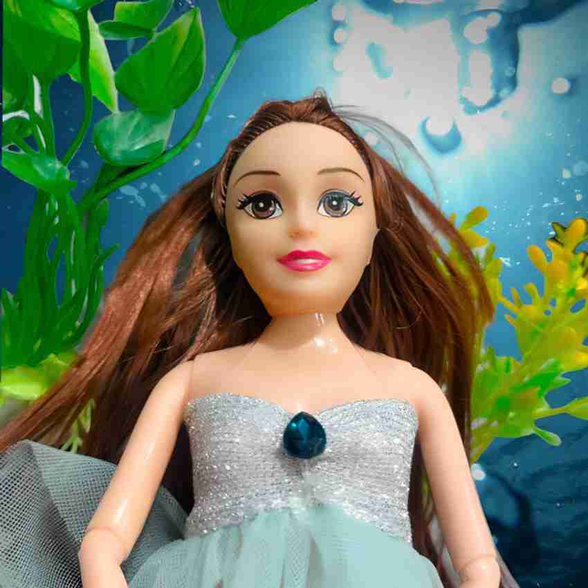 SABIRAT Mermaid Princess Doll Set Stylish Mirrors 2 Water Plant