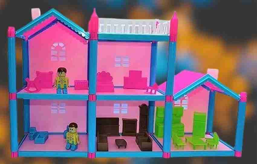 AP KIDS Doll House Playset for Girls 108 Pcs Large Dollhouse Toy
