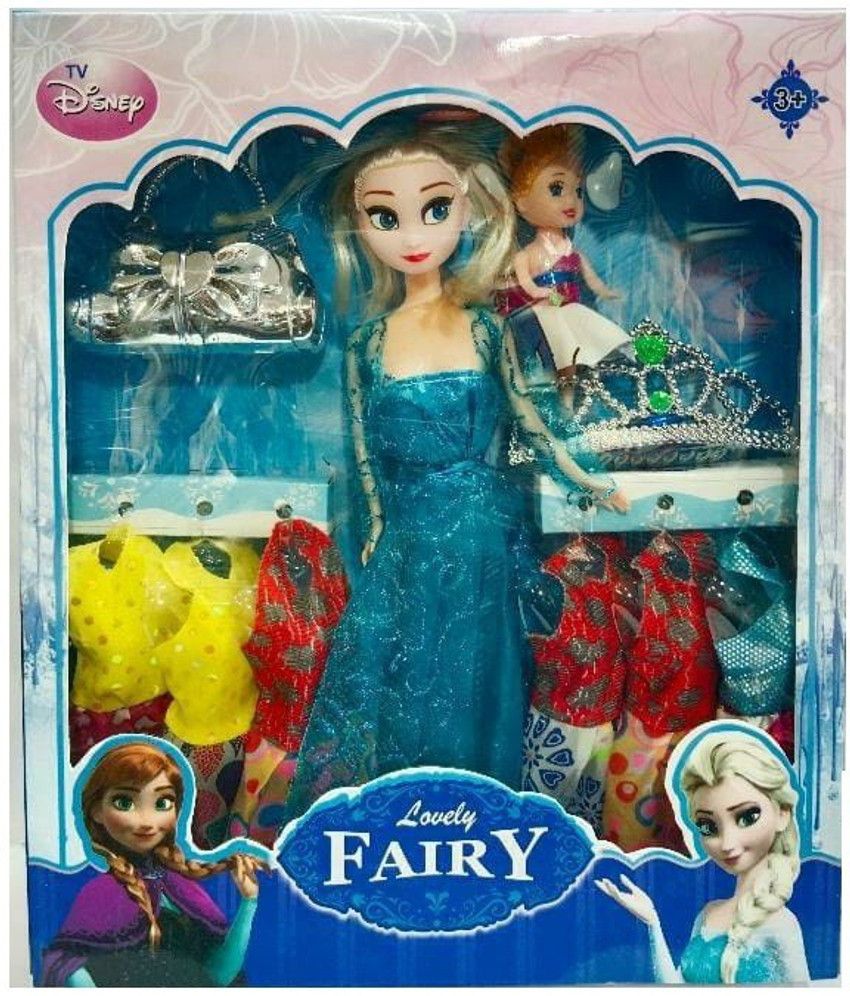 SR Toys Beautiful Fairy Doll Set with Accessories for kids Blue